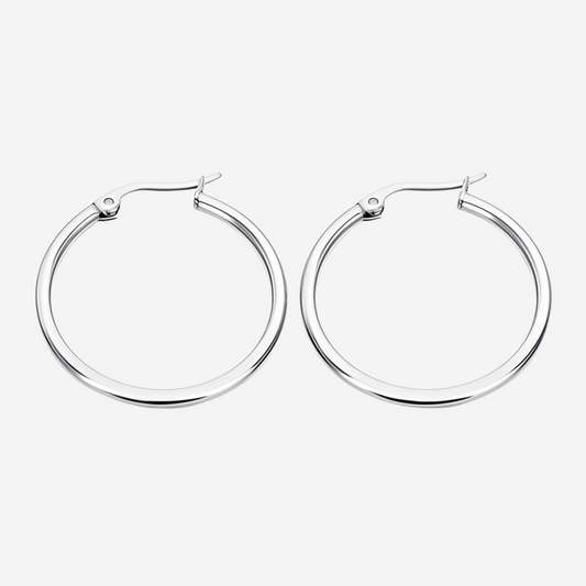 Minimal Creolen Czarina Silber 30mm