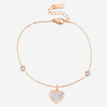 Zartes Herz-Armband Czarina Roségold 17 cm