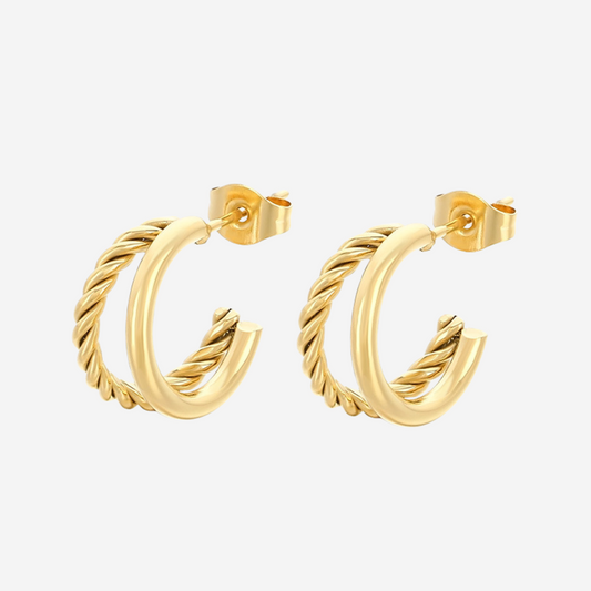 Twist & Shine Hoops Czarina Gold