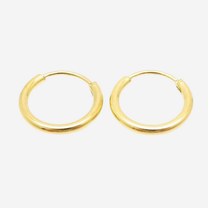 Klassische Creolen Czarina Gold 16 mm