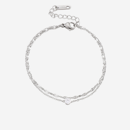 Elegant Sparkle Armband Czarina Silber