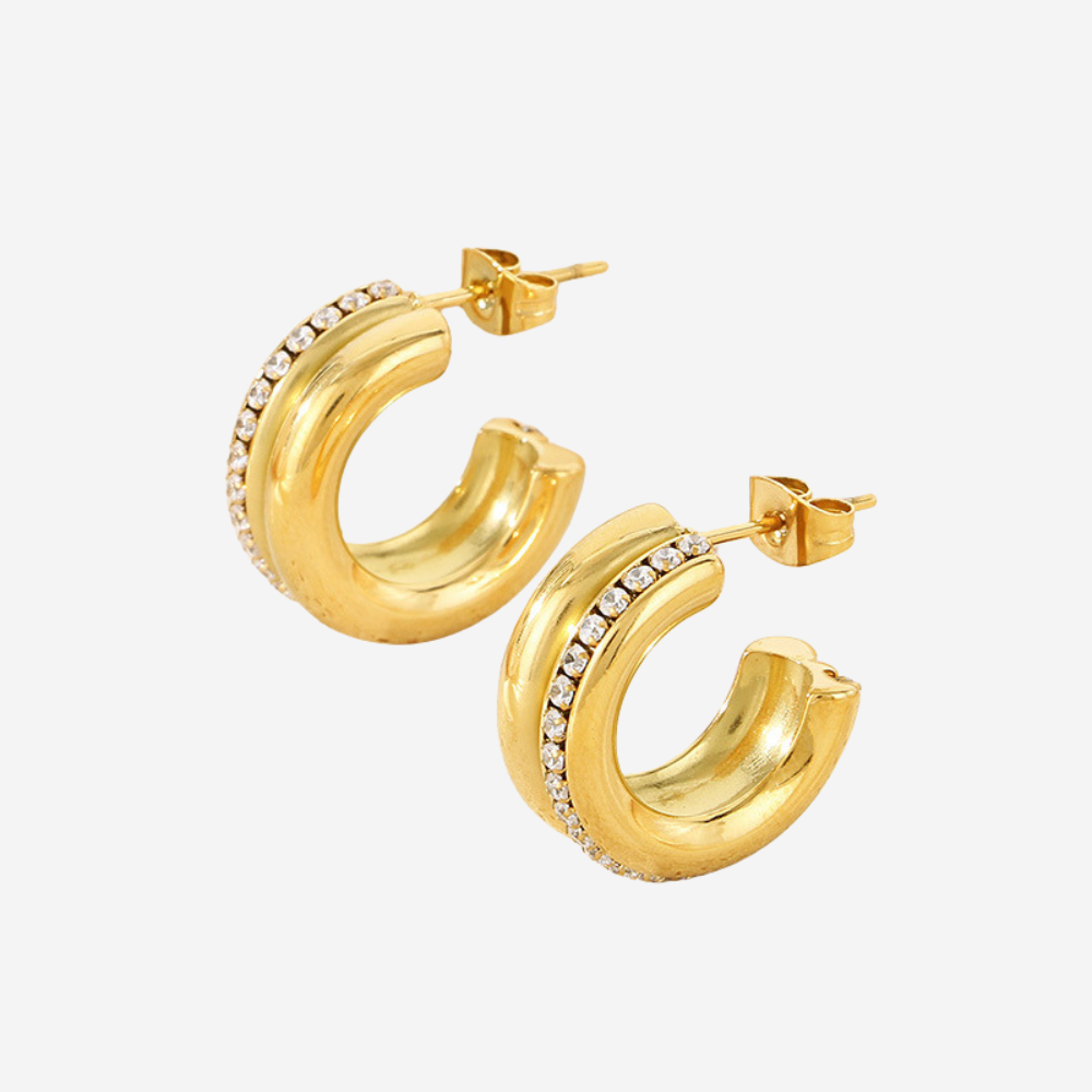 Bold Glow Hoops Czarina Gold