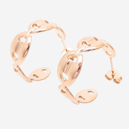 Kettenoptik Creolen Czarina Roségold