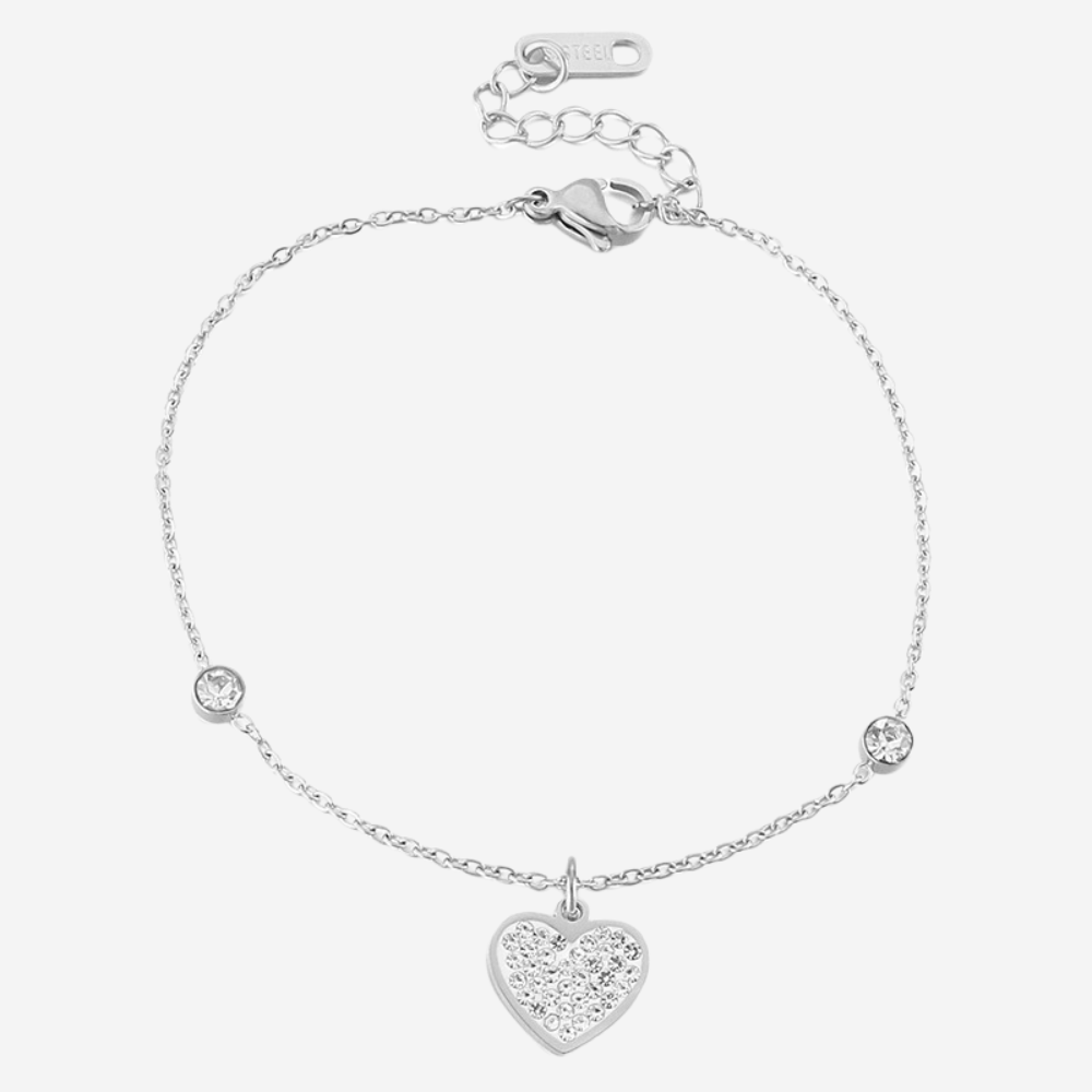 Zartes Herz-Armband Czarina Silber 17 cm