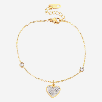 Zartes Herz-Armband Czarina Gold 17 cm