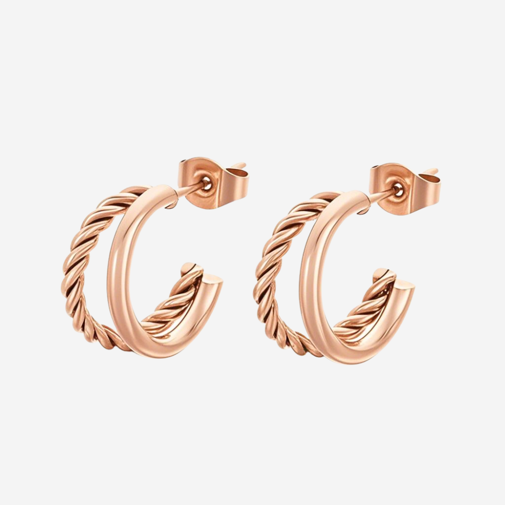 Twist & Shine Hoops Czarina Roségold