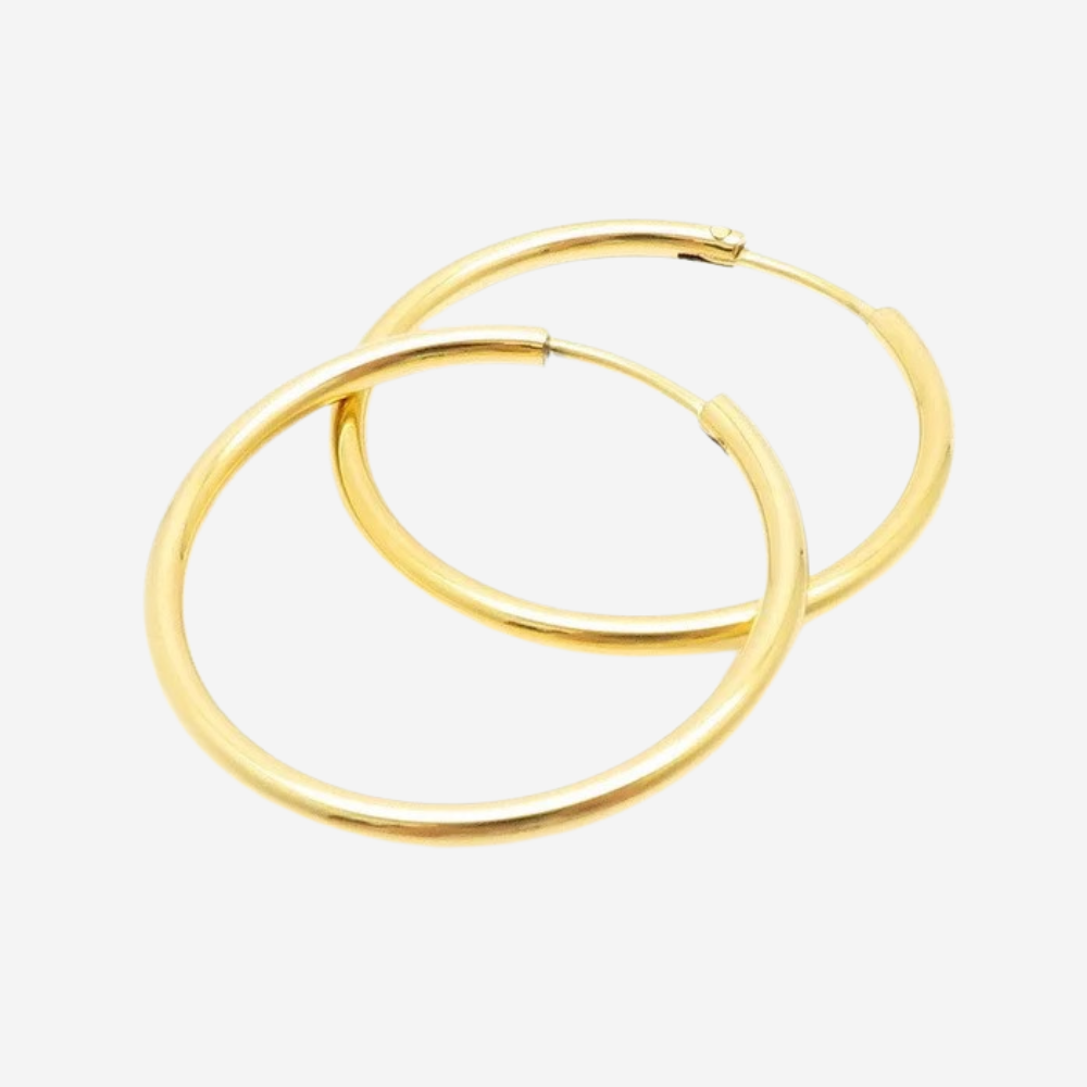 Klassische Creolen Czarina Gold 28 mm