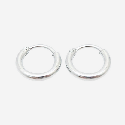Klassische Creolen Czarina Silber 12 mm