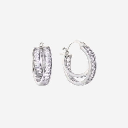 Aurora Twist Creolen Ohrringe Sterlingsilber