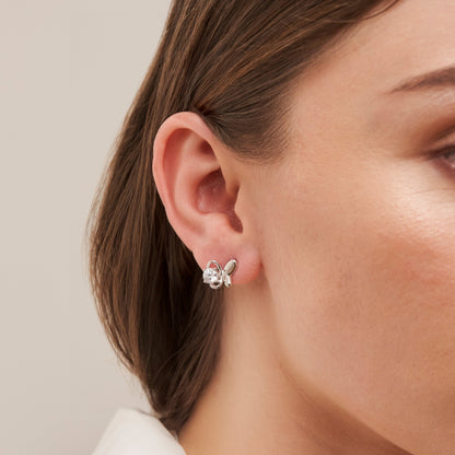 Schmetterling Zirkonia Ohrringe Ohrringe Sterlingsilber