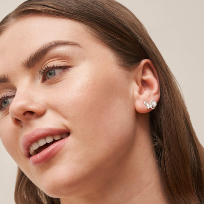 Schmetterling Zirkonia Ohrringe Ohrringe Sterlingsilber