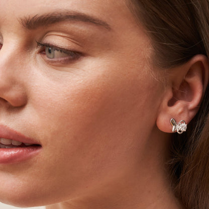 Schmetterling Zirkonia Ohrringe Ohrringe Sterlingsilber