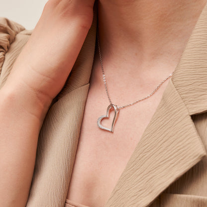 Herz-Liebe Halskette Halsketten Sterlingsilber