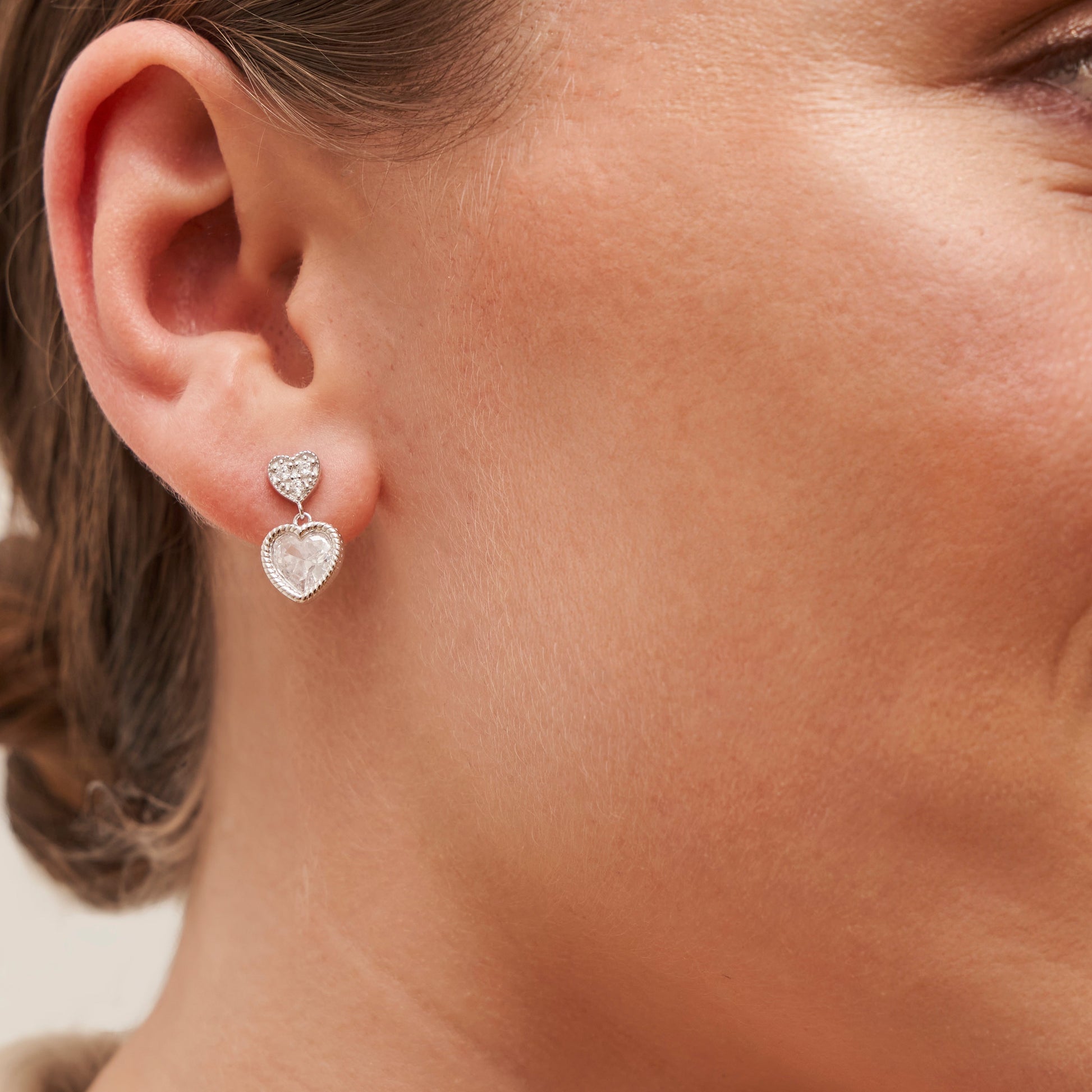 Doppel Herz Ohrringe Ohrringe Czarina Jewellery   