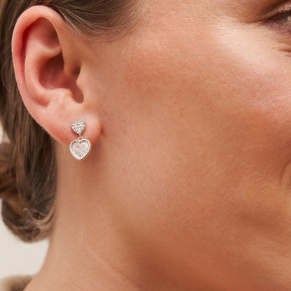 Doppel Herz Ohrringe Ohrringe Czarina Jewellery   