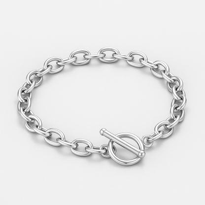 T-Bar Verschluss Armband Czarina Silber 21 cm