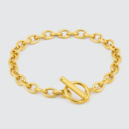 T-Bar Verschluss Armband Czarina Gold 21 cm