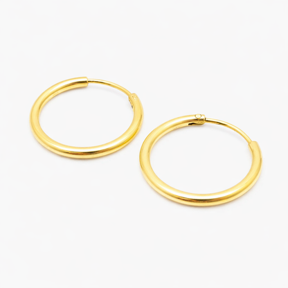 Klassische Creolen Wasserfest Gold 19 mm