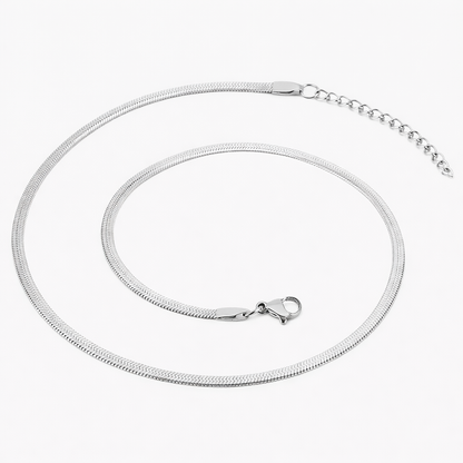 Feine Glieder Halskette Halsketten Wasserfest Silber 45cm