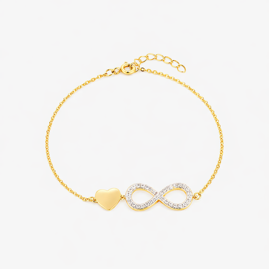 Unendlich Gold Armband Armband Sterlingsilber