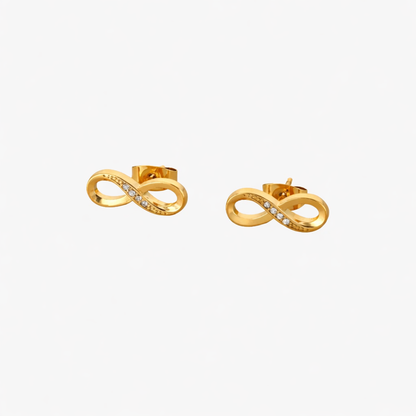 Infinity Ohrstecker Ohrringe Czarina Gold 15x6mm