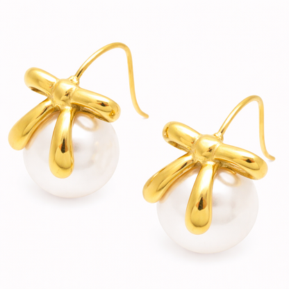 Cute Bow Ohrringe Ohrringe Wasserfest Gold