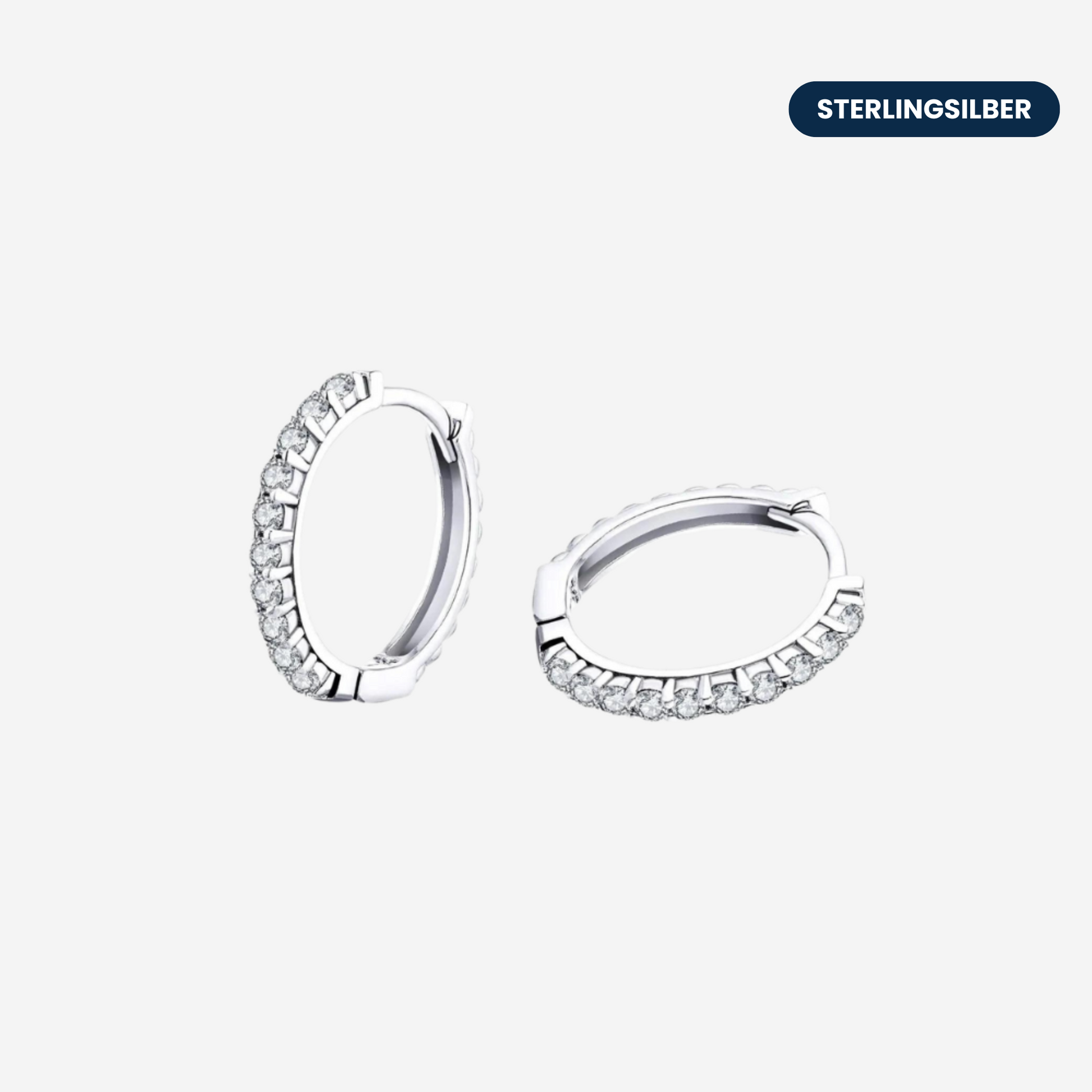 Pavé Silber Ohrringe Ohrringe Sterlingsilber