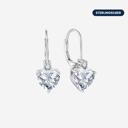 Herz Zirkonia Ohrringe Ohrringe Sterlingsilber