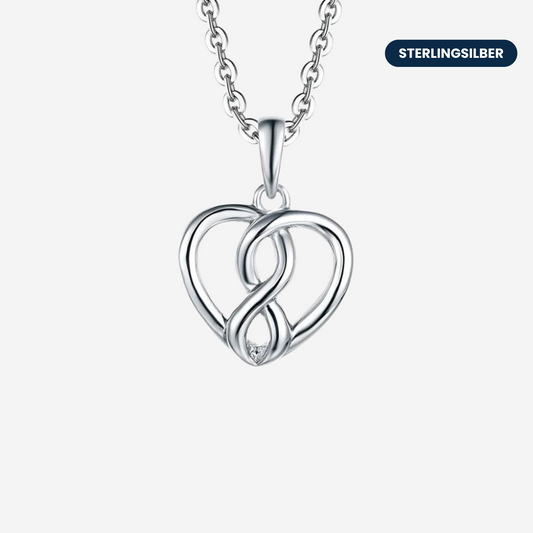 Herz und Unendlich Halskette Halsketten Sterlingsilber