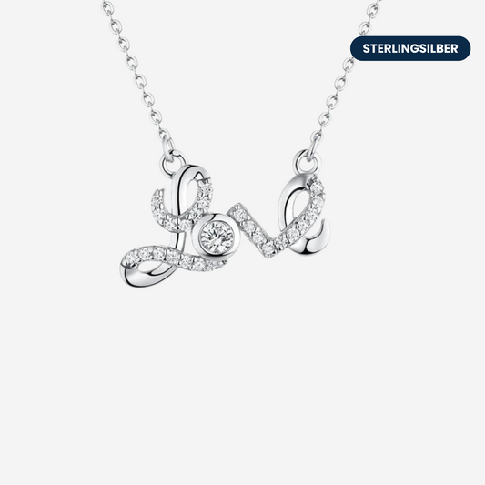 Love Zirkonia Halskette Halsketten Sterlingsilber