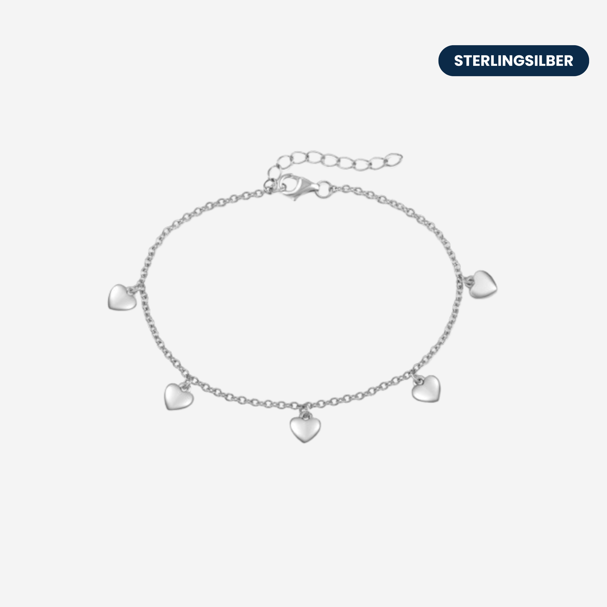 Amora Hearts Armband Czarina 16cm Silber