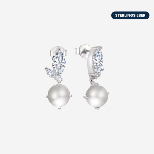 Zirkonia Tropfen Perlenohrringe Ohrringe Czarina Jewellery