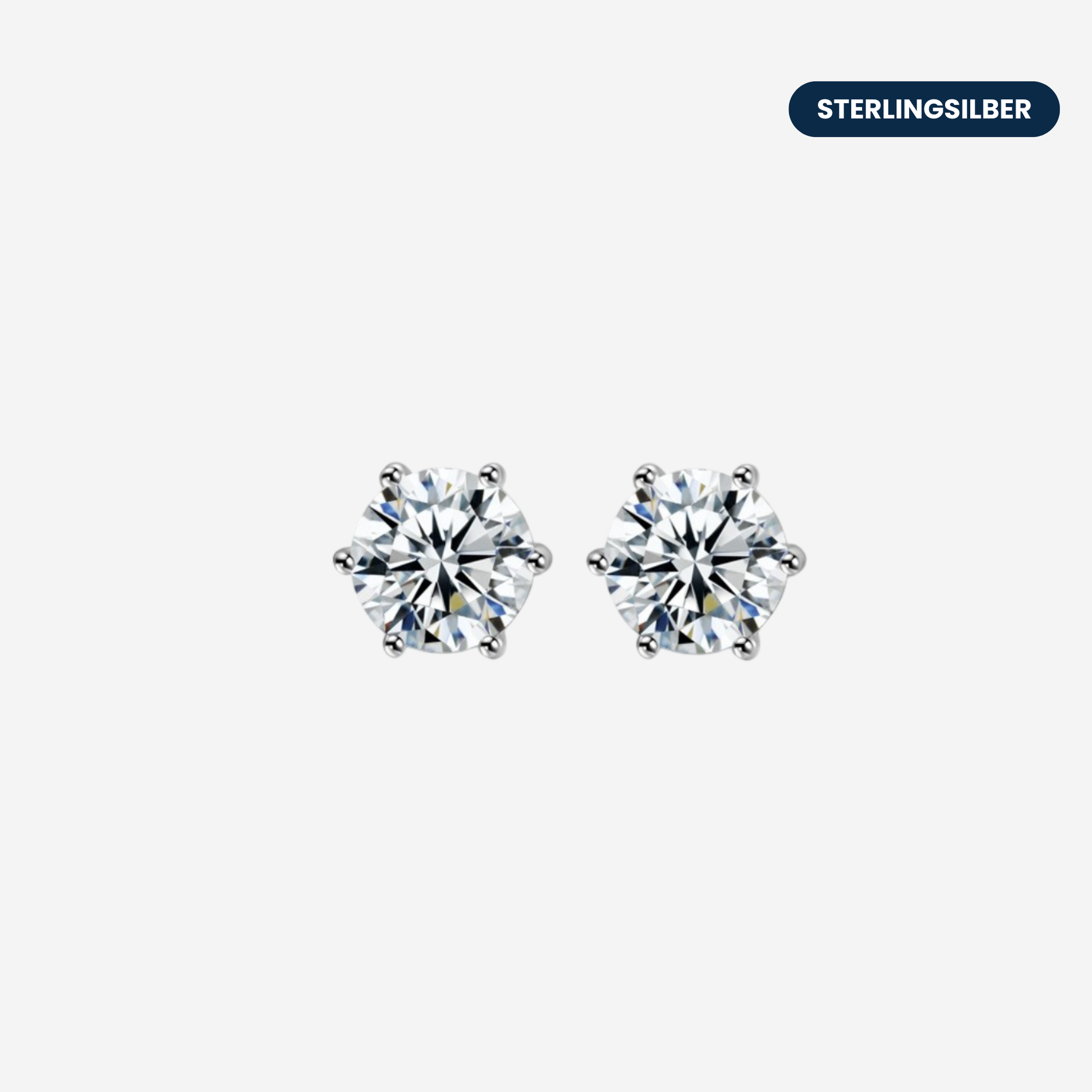 Clara Zirkoniastein Ohrstecker Ohrringe Sterlingsilber