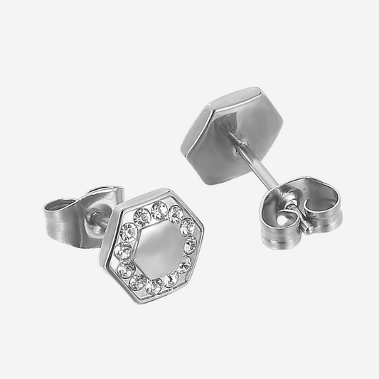 Geometrische Ohrstecker Czarina Silber