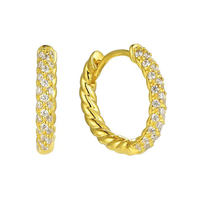 Pavé Gold Ohrringe Ohrringe Czarina Jewellery   