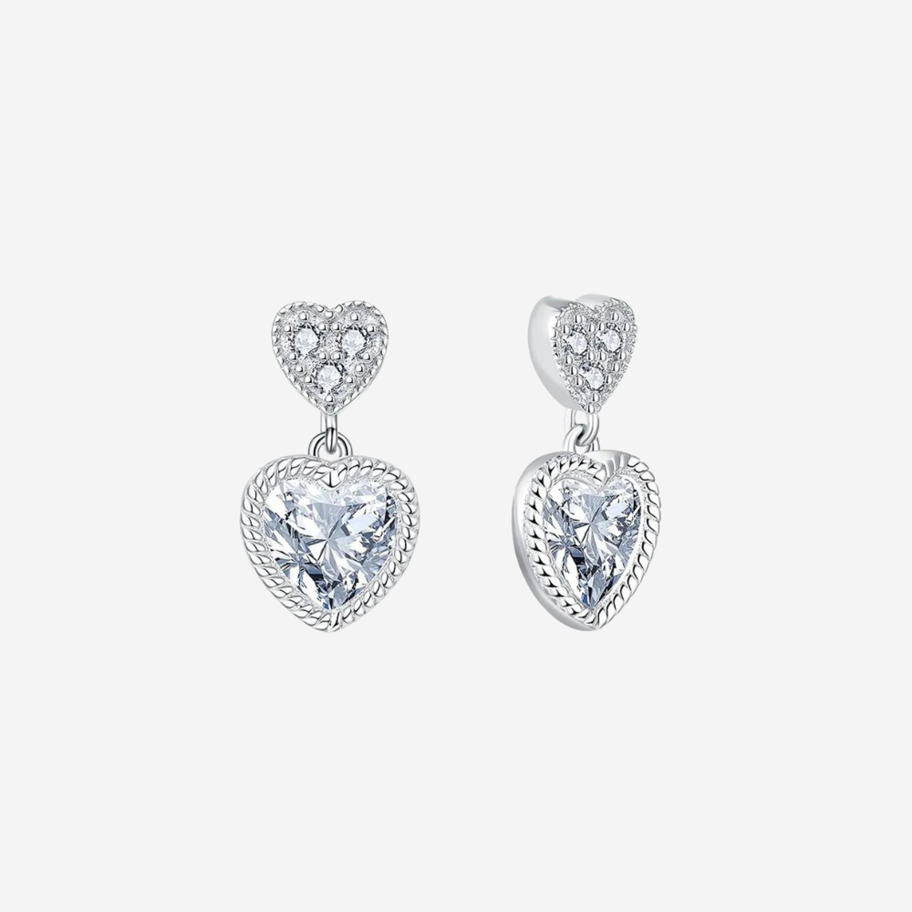 Doppel Herz Ohrringe Ohrringe Czarina Jewellery   