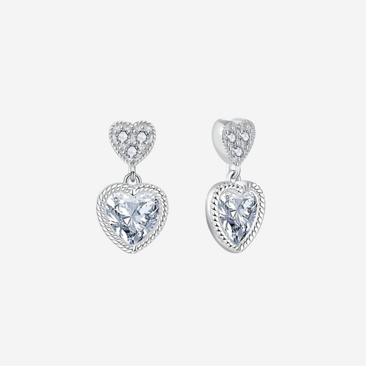 Doppel Herz Ohrringe Ohrringe Czarina Jewellery   