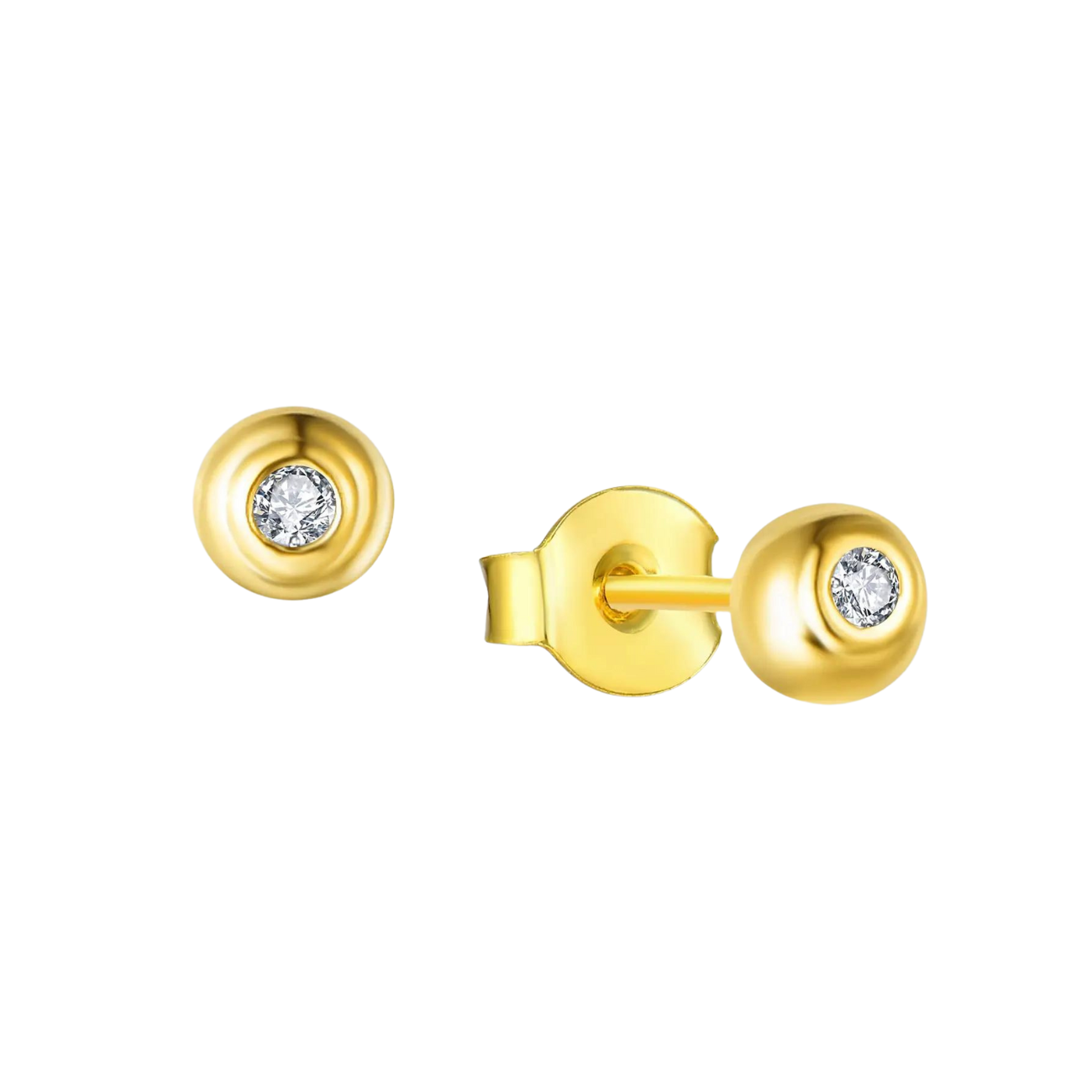 Gold Zirkonia Ohrstecker Ohrringe Czarina Jewellery   