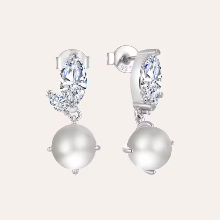 Zirkonia Tropfen Perlenohrringe Ohrringe Czarina Jewellery