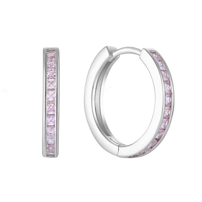 Pinke Zirkon Creolen Ohrringe Czarina Jewellery   