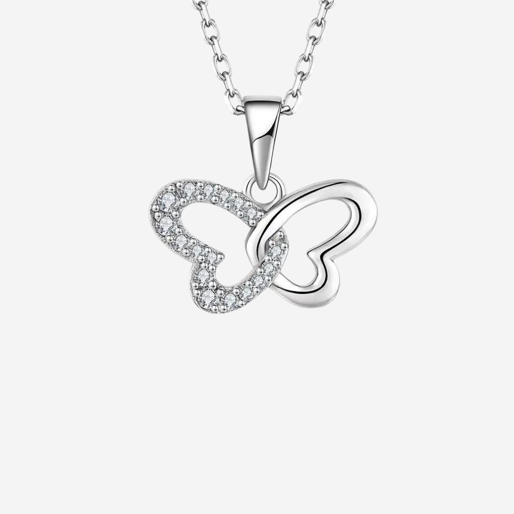 Herz-Schmetterling Halskette Halsketten Czarina Jewellery   
