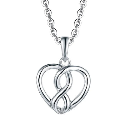 Herz und Unendlich Halskette Halsketten Sterlingsilber