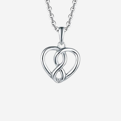 Herz und Unendlich Halskette Halsketten Sterlingsilber