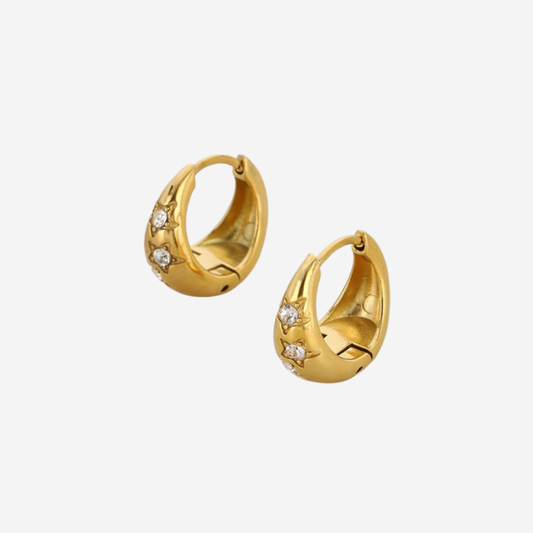 Cleo Star Hoops Ohrringe Czarina 15x8mm