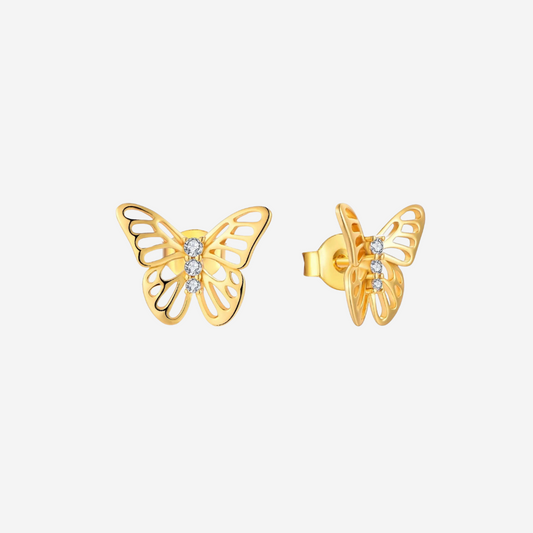 Schmetterling Gold Ohrringe Ohrringe Czarina Jewellery   
