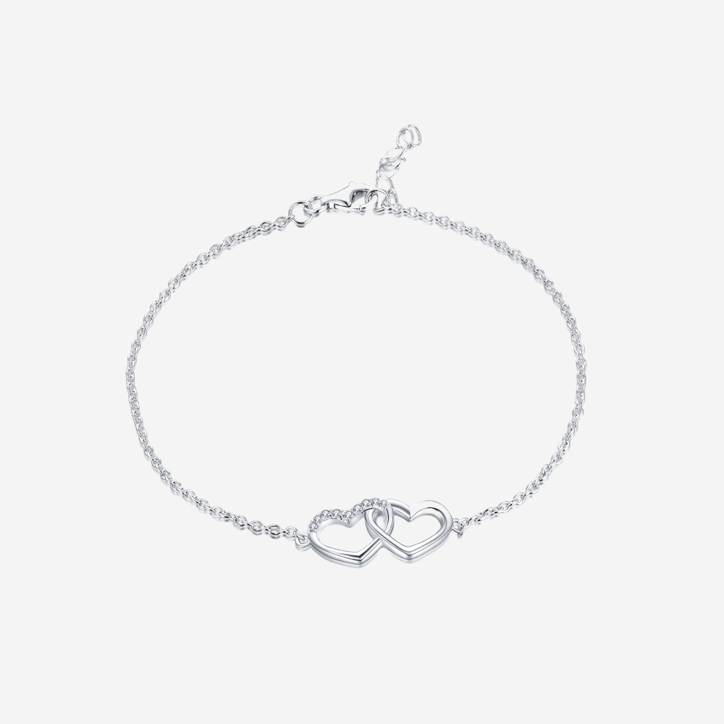Twin Hearts Armband Armband Sterlingsilber