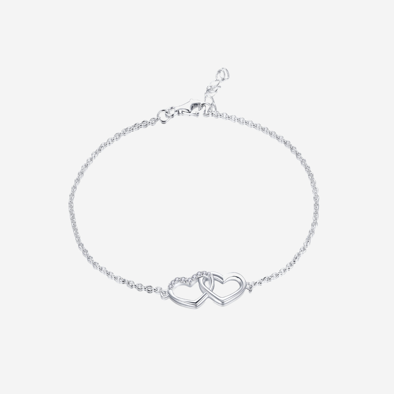 Twin Hearts Armband Armband Sterlingsilber