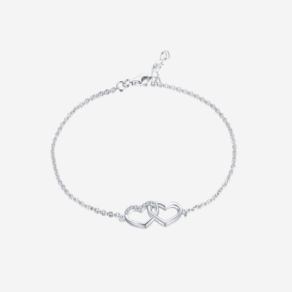 Twin Hearts Armband Armband Sterlingsilber