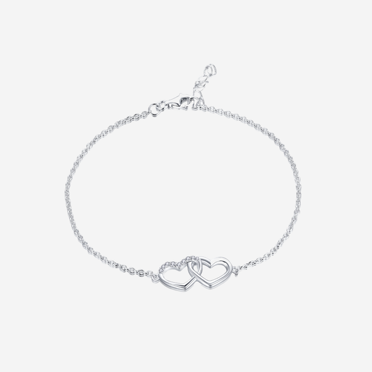 Twin Hearts Armband Sterlingsilber