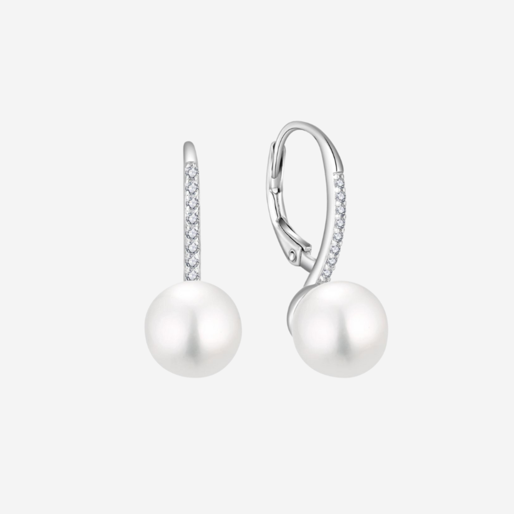 Zirkoniaperlen Ohrringe Ohrringe Sterlingsilber